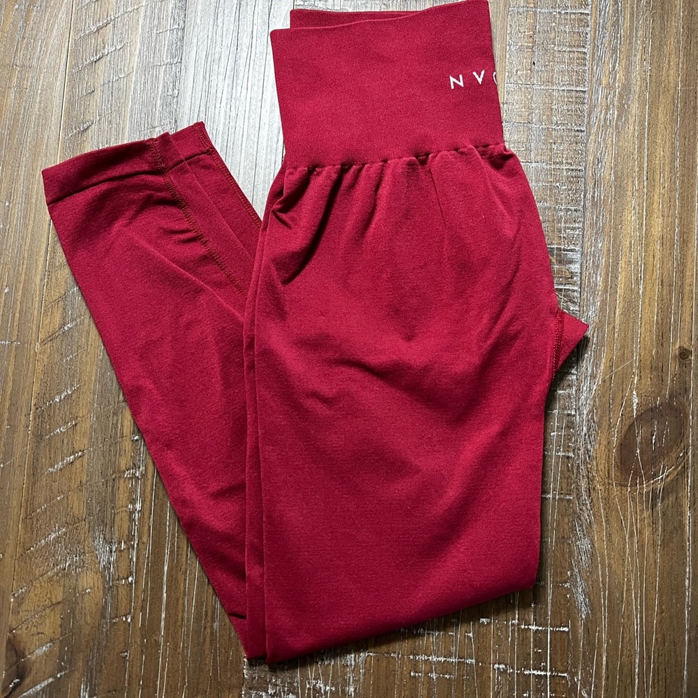 NVGTN solid seamless leggings - carmine